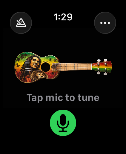 Ukulele Tuner home screen