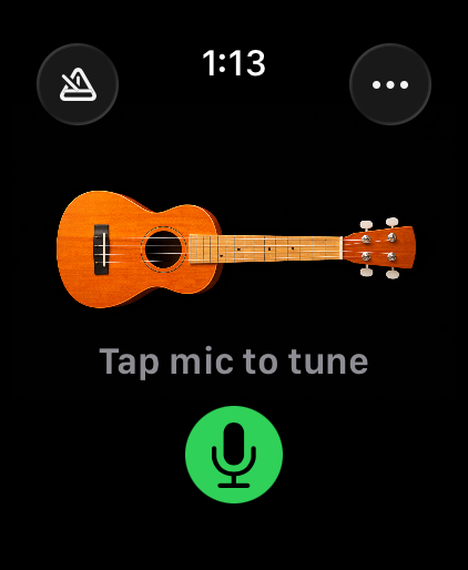 Ukulele Tuner home screen