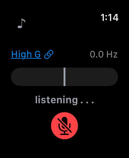 Tuning — listening for a note